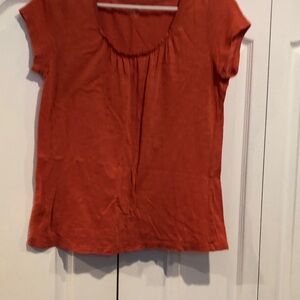 Women's Loft, orange, short sleeve, scoop, neck tee